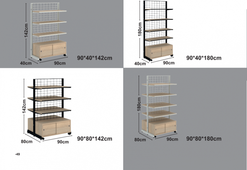 Lesene police + kabinet